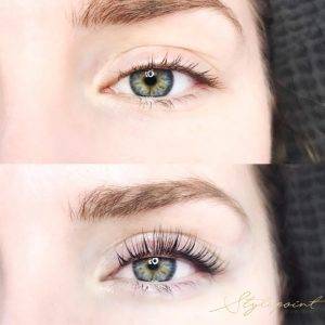 Lash lift before/after
